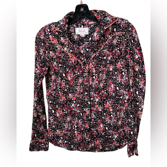 Vintage Panhandle Women’s Western Snap Button Shirt M Floral Long Sleeve Rayon - Picture 2 of 11